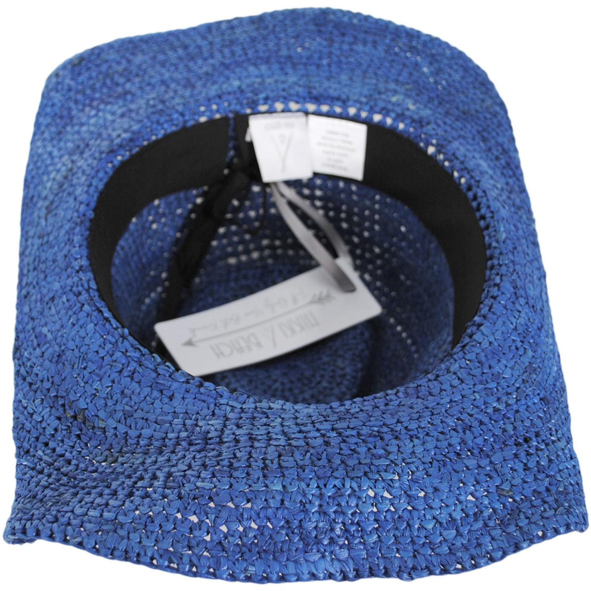 NIKKI BEACH | Diano Crochet Raffia Straw Western Hat | 102672 | under | DENIM
