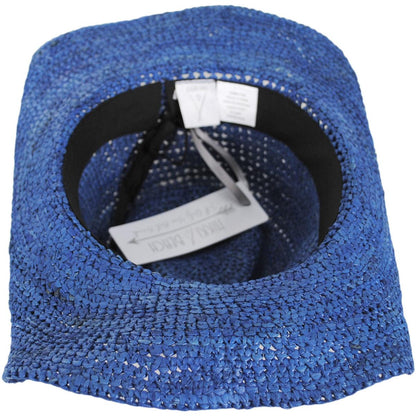 NIKKI BEACH | Diano Crochet Raffia Straw Western Hat | 102672 | under | DENIM