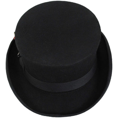 Jaxon Hats | Deadman Wool Felt Top Hat | 193901 | top | BLACK