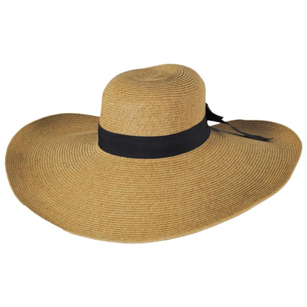 Jeanne Simmons | Extra Wide Brim Toyo Straw Blend Swinger Hat | 101720 | lead | TOAST