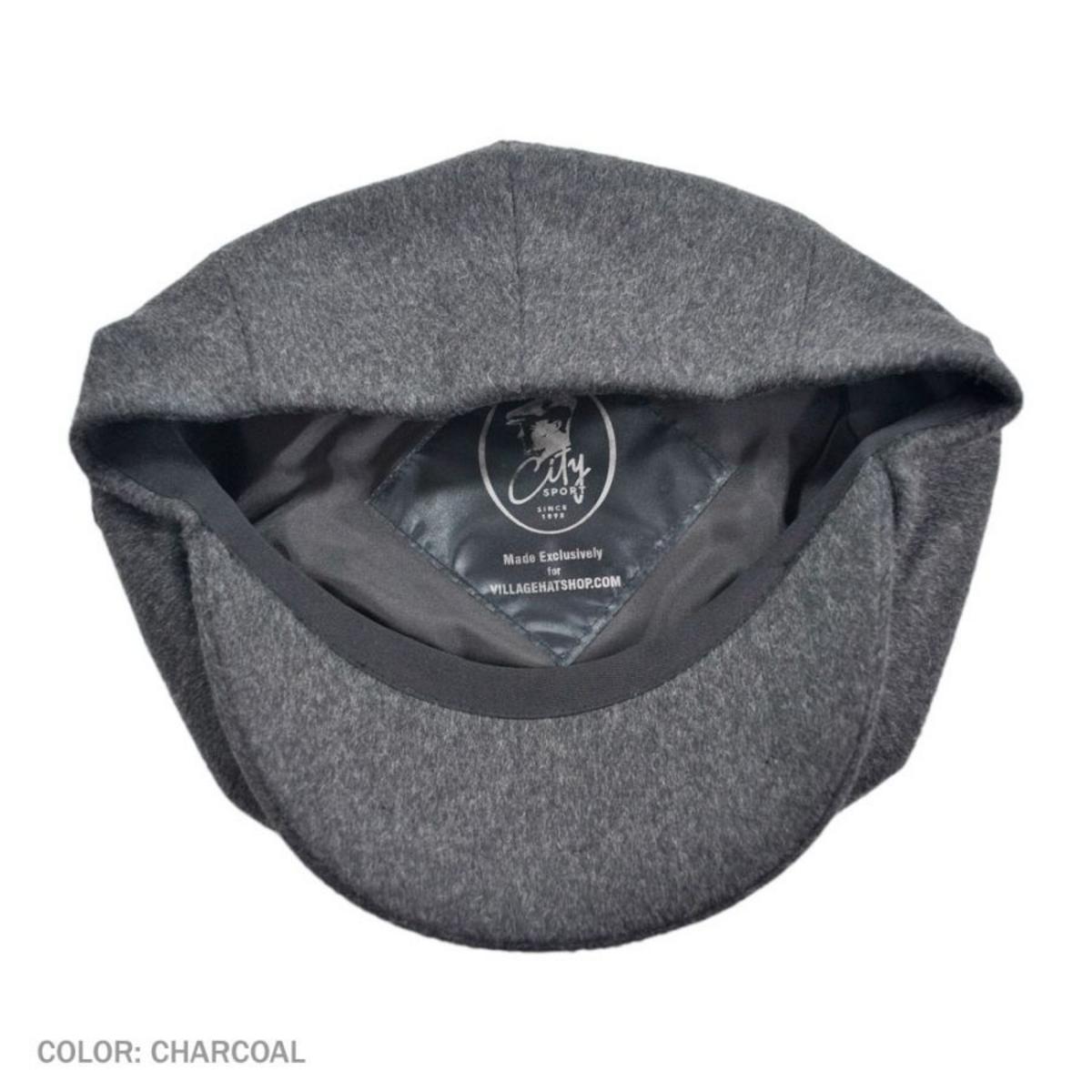 City Sport Caps |  Loden Wool Newsboy Cap | 175010 | under | CHARCOAL