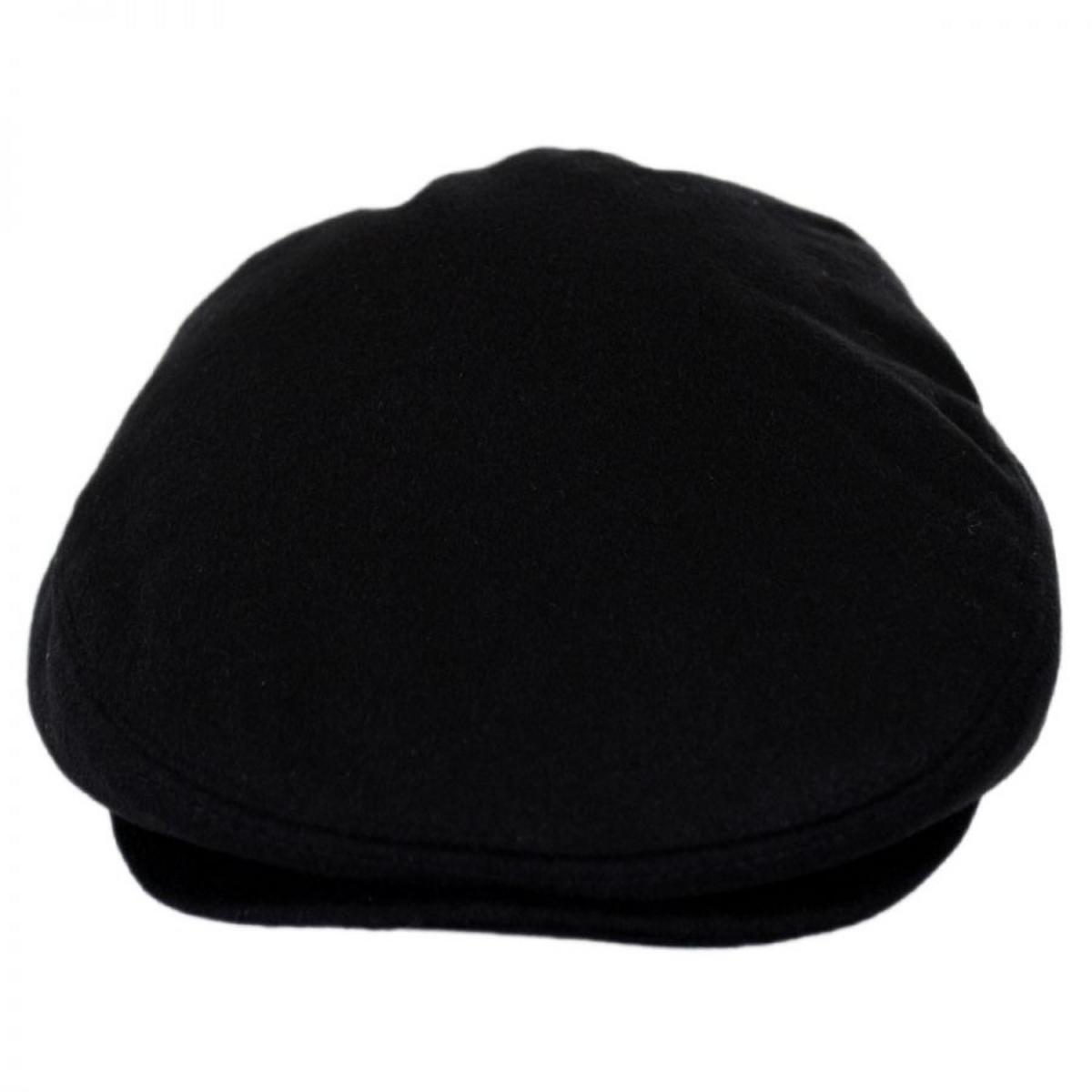 Jaxon Hats | Pure Wool Ivy Cap | 167768 | front | BLACK