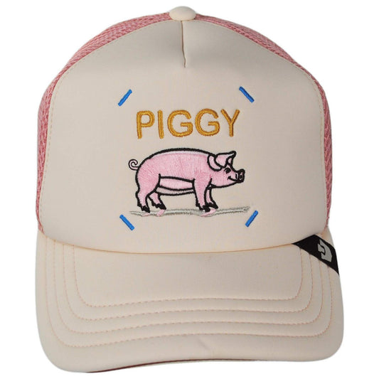 Goorin Bros | Neo Farm Piggy Mesh Trucker Snapback Baseball Cap | 200765 | front | WHISPER