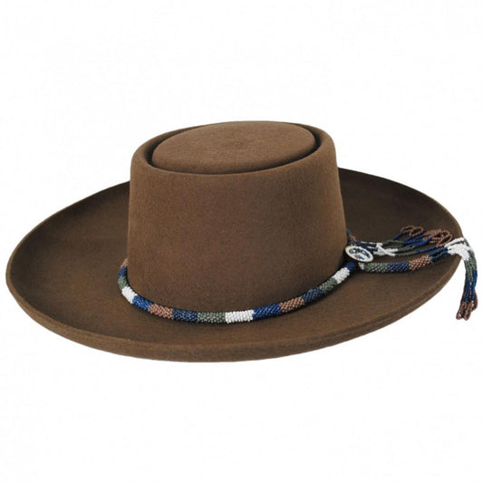 Stetson | Tellus Wool Felt Gambler Hat | 130718 | lead | PECAN