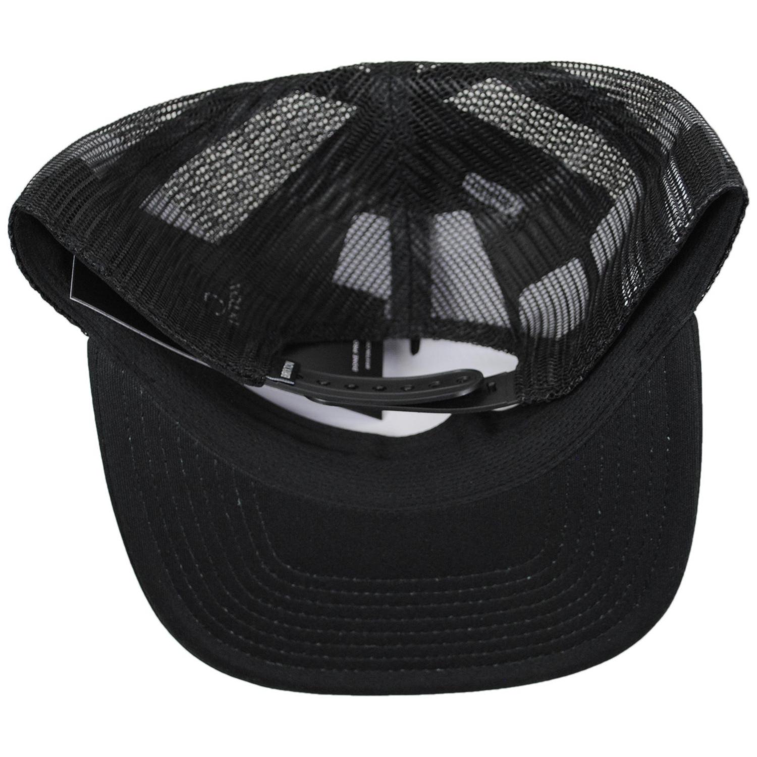 BRIXTON HATS | Danton NetPlus Foam Mesh Trucker Snapback Baseball Cap | 201728 | under | BLACK/BLACK
