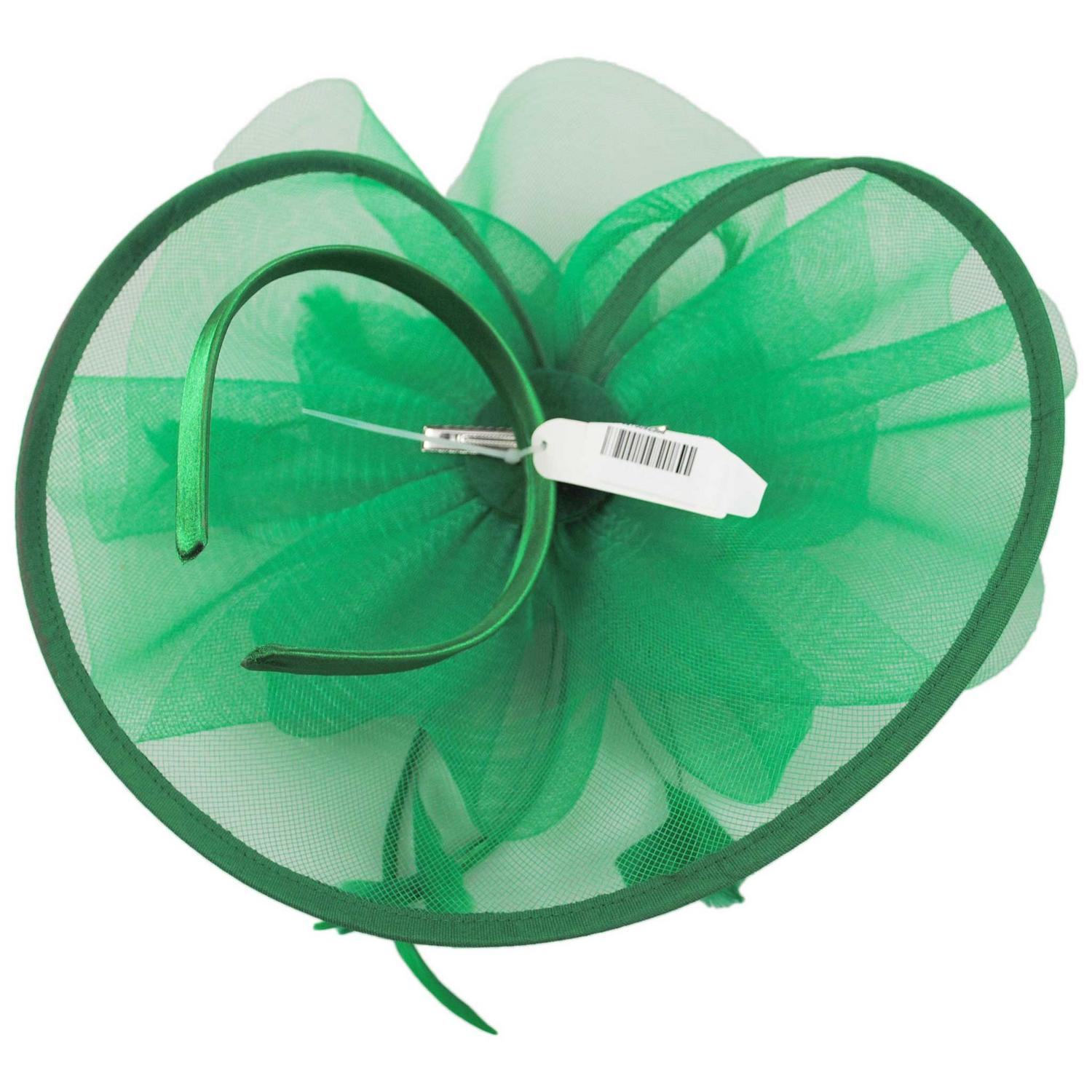 Sophia | Floral Mesh and Ribbon Fascinator Hat | 122905 | under | GREEN