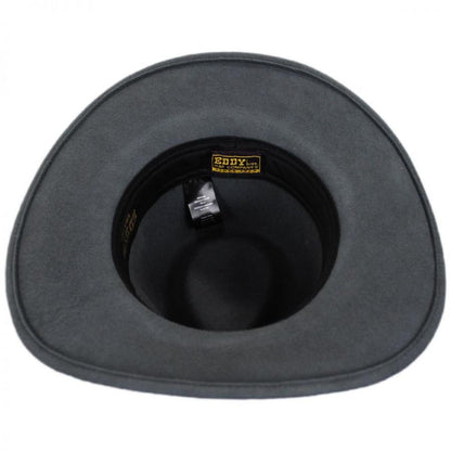 Eddy Bros | Wild Flush Wool Felt Western Hat | 130123 | under | DARK GREY