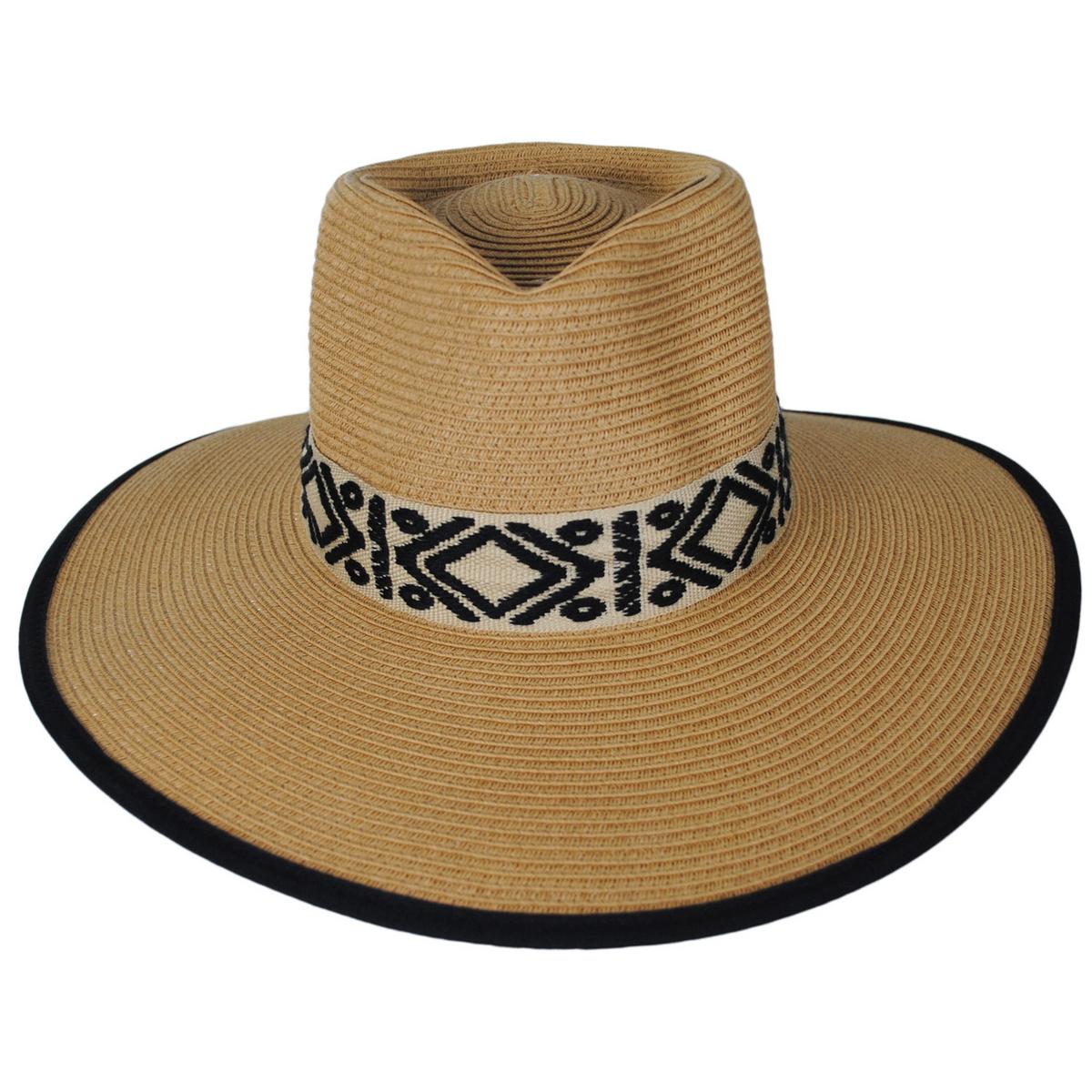 Jeanne Simmons | Peyote Toyo Straw Rancher Fedora Hat | 101701 | front | TAN
