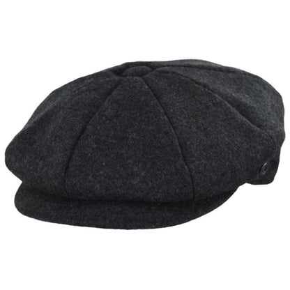 Jaxon Hats | Harlem Wool Blend Newsboy Cap | 167791 | lead | CHARCOAL