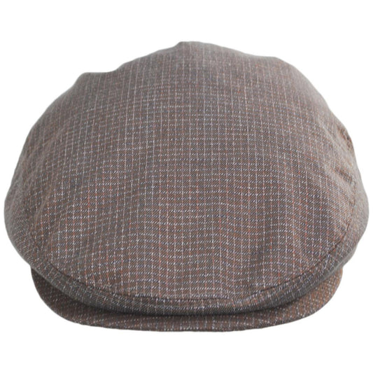 Baskerville Hat Company | Wholesale Tenby Cotton Mini Windowpane Ivy Cap B2B Pre-Pack | B2B167675 | front | MOCHA