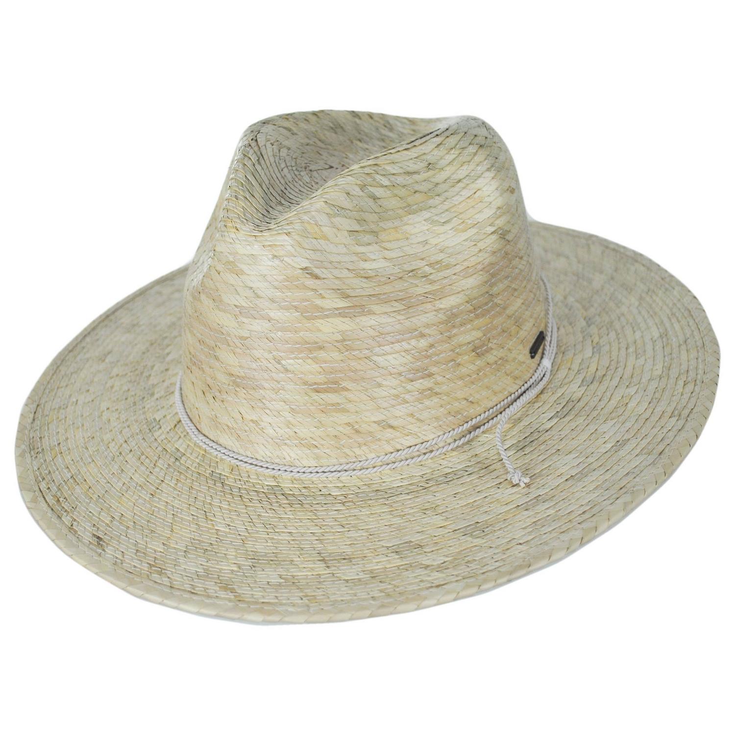 BRIXTON HATS | Blake Palm Straw Fedora Hat | 128366 | lead | NATURAL