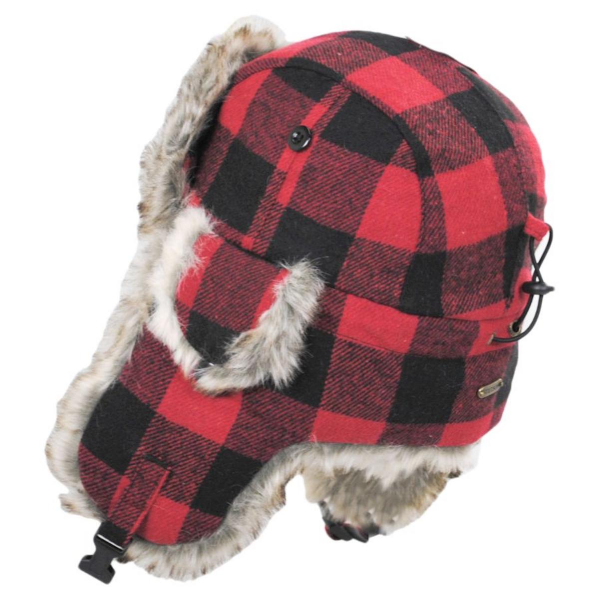 Scala | Saint Cloud Wool Blend Trooper Hat | 400166 | profile | RED
