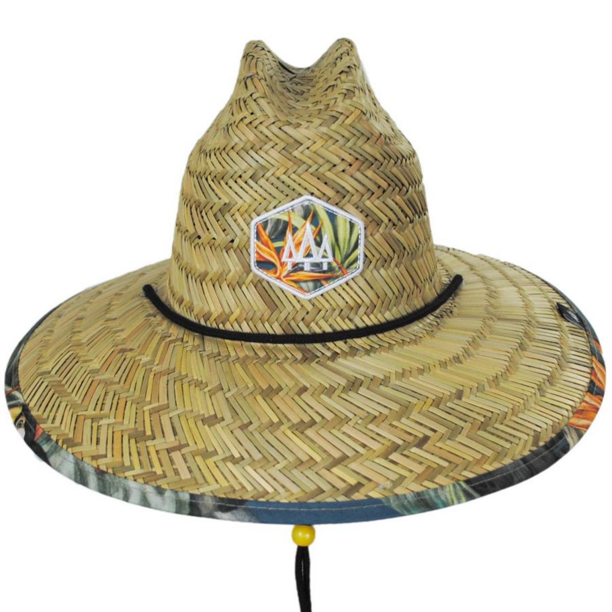 Hemlock Hat Co. | Canopy Straw Lifeguard Hat | 129565 | front | TAN