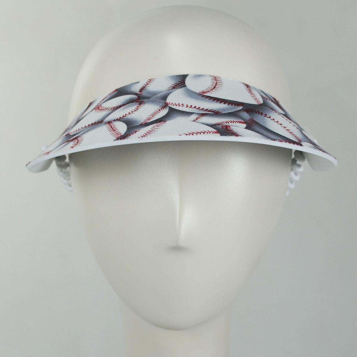 The Incredible Sunvisor | Springlace Baseballs Sunvisor | 196372 | front | WHITE