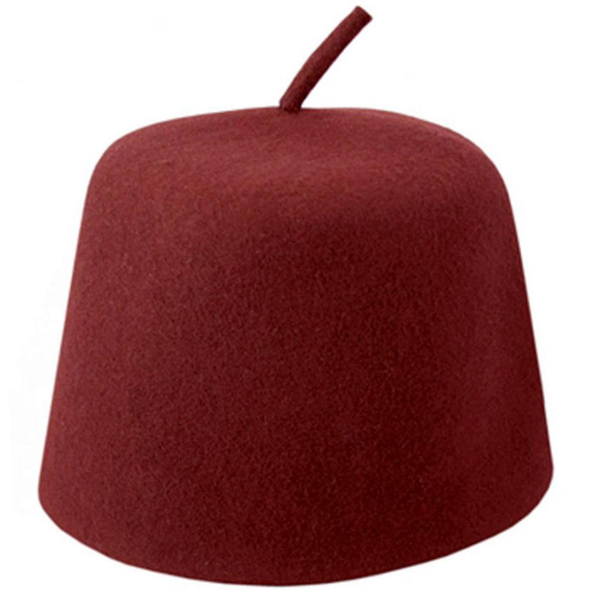 Village Hat Shop | Wholesale Maroon Wool Fez with Stem B2B-Pre-Pack
