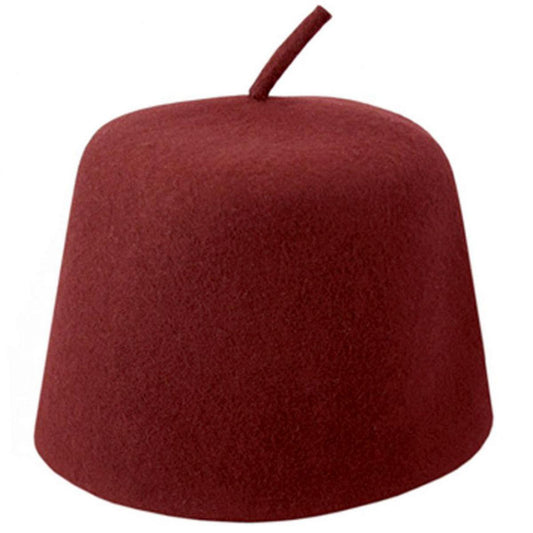 Village Hat Shop | Wholesale Maroon Wool Fez with Stem B2B-Pre-Pack