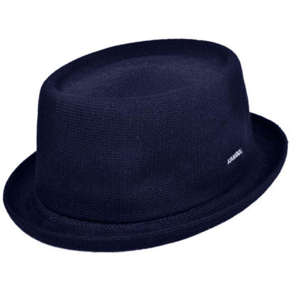 Kangol | Bamboo Mowbray Pork Pie Hat | 185744 | lead | DARK BLUE