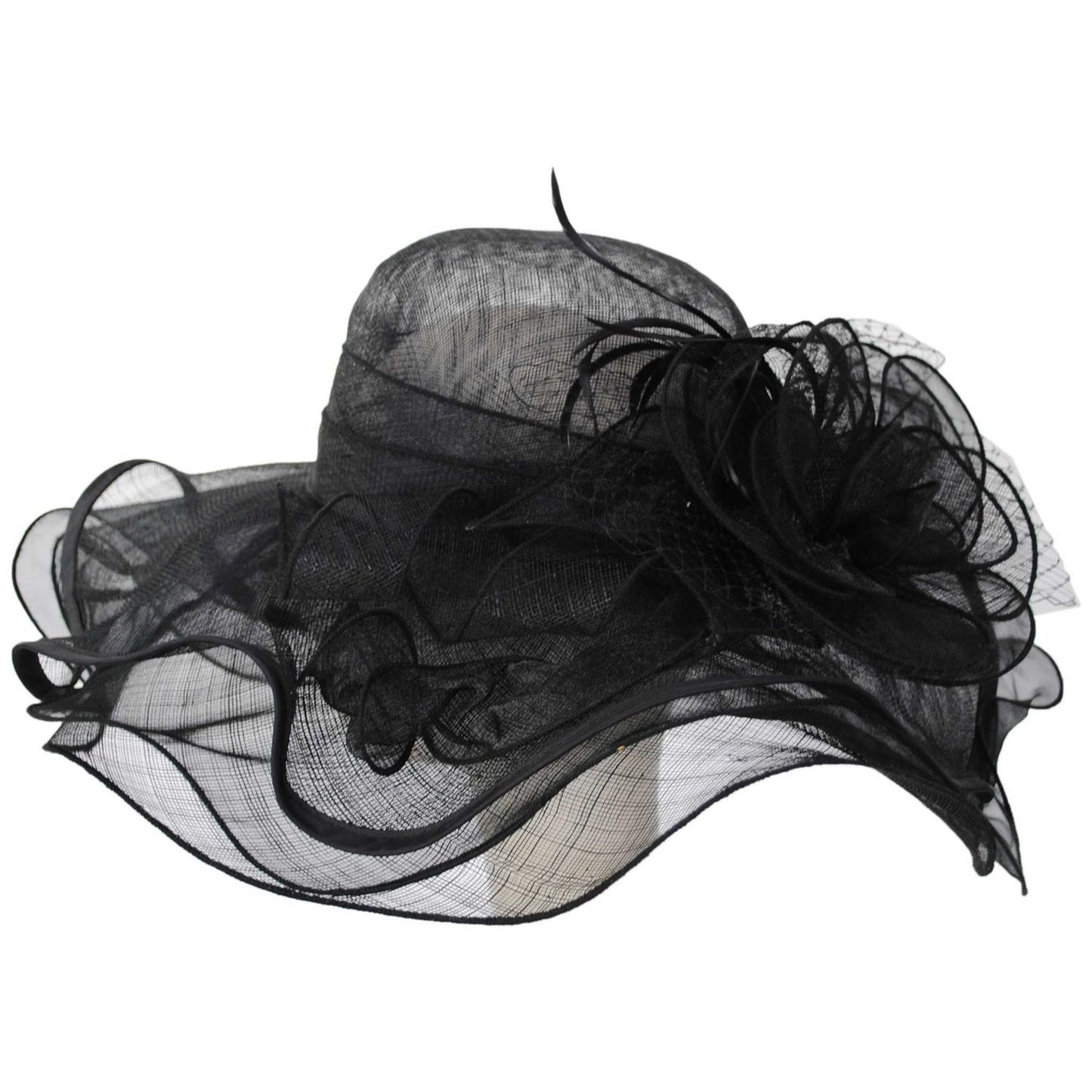 Something Special | Magnolia Sinamay Straw Swinger Hat | 121360 | profile | BLACK