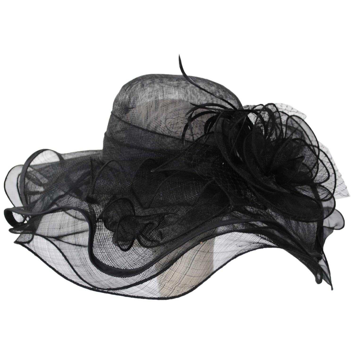 Something Special | Magnolia Sinamay Straw Swinger Hat | 121360 | profile | BLACK
