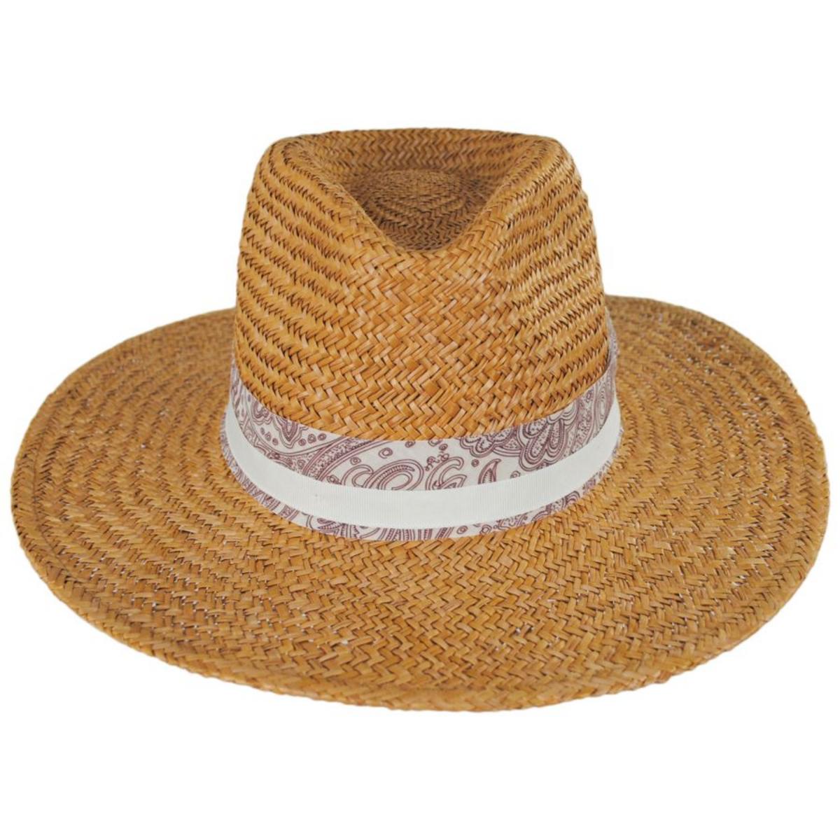 Boa Vida Palm Straw Fedora Hat