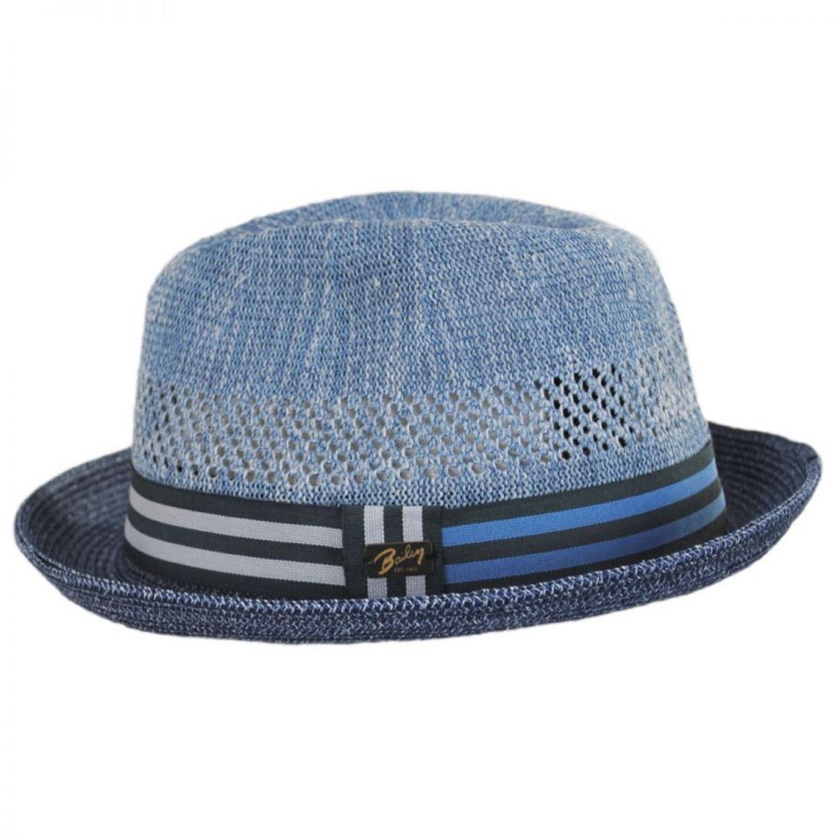 Bailey 1922 | Berle Toyo Straw Blend Fedora Hat | 127856 | profile | NAVY HEATHER