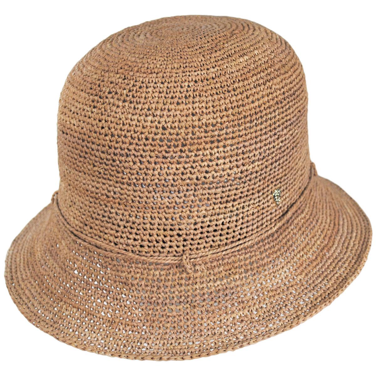 Helen Kaminski | Villa 6 Raffia Straw Cloche Hat | 120836 | lead | NOUGAT