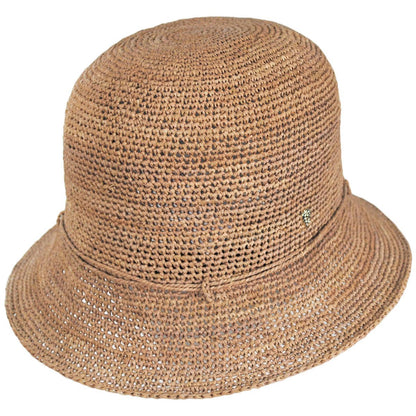 Helen Kaminski | Villa 6 Raffia Straw Cloche Hat | 120836 | lead | NOUGAT