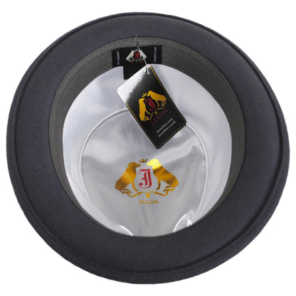 Jaxon Hats | Wool Felt Diamond Crown Fedora Hat | 135066 | under | GREY