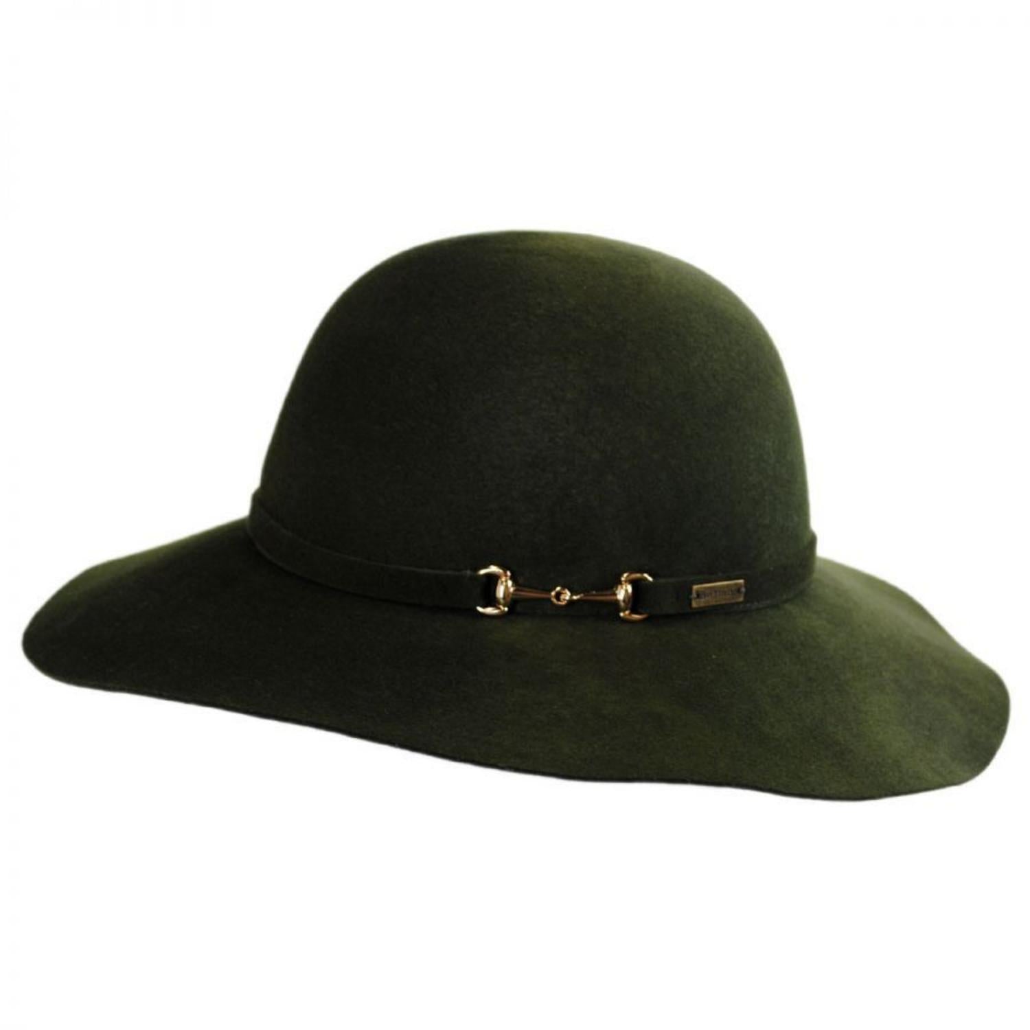 Betmar | Hannah Wool LiteFelt Floppy Hat | 123197 | profile | OLIVE GREEN