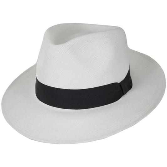 Jaxon Hats | Novo Grade 8 Panama Straw Fedora Hat | 127120 | lead | BLEACH