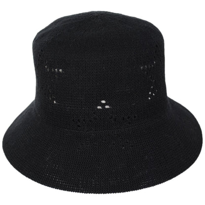San Diego Hat Company | Estrella Cotton Knit Bucket Hat | 108659 | front | BLACK