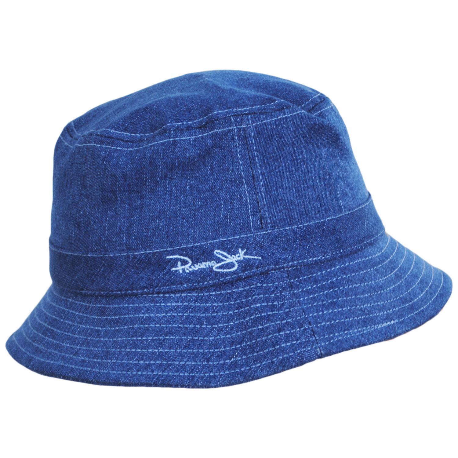 Panama Jack | Fantasia Denim Bucket Hat | 110404 | profile | DARK DENIM BLUE