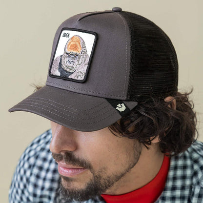Goorin Bros | Boss Mesh Trucker Snapback Baseball Cap | 200602 | lsmone | CHARCOAL
