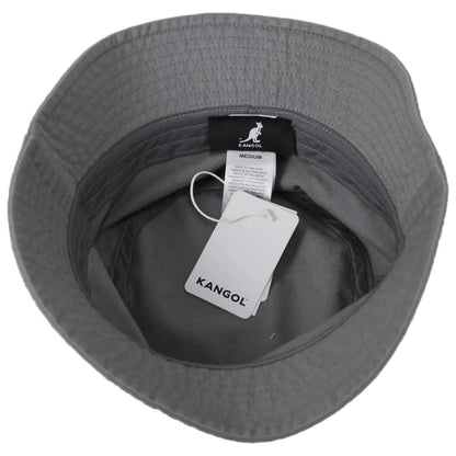 Kangol | Washed Cotton Bucket Hat - Spring Collection | 185701SS | under | GREY