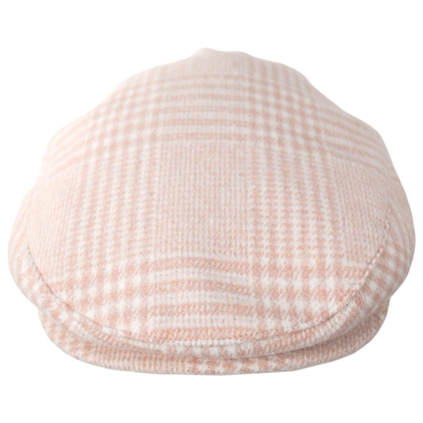 BRIXTON HATS | Hooligan Lightweight Houndstooth Plaid Ivy Cap | 161572 | front | SOFT PINK HOUNDSTOOTH