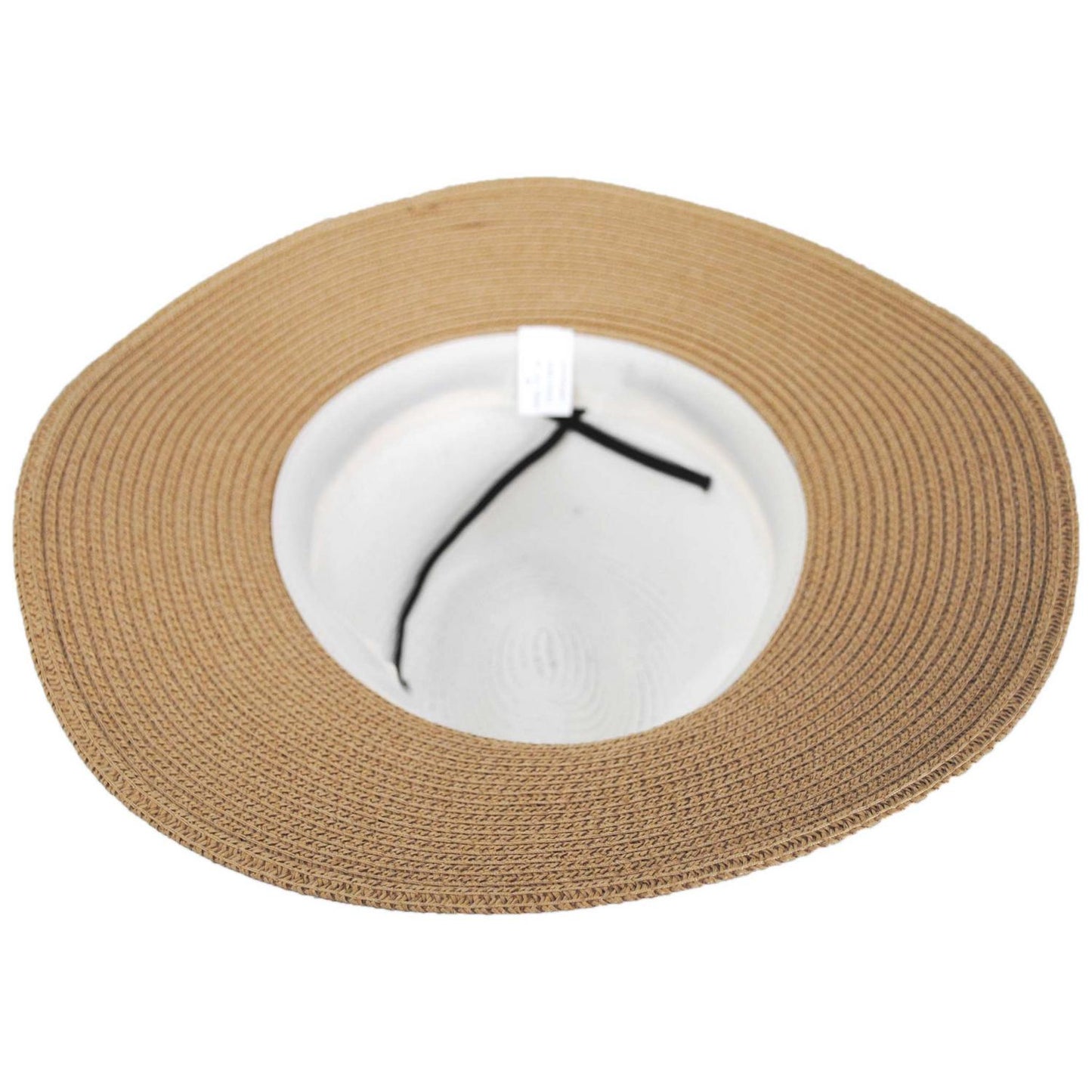 Jeanne Simmons | Two Tone Toyo Straw Fedora Hat | 101821 | under | TAN