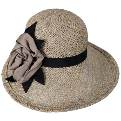 Kathy Jeanne | Ribbon Rosette Seagrass Straw Sun Hat | 100713 | lead | SEAGRASS