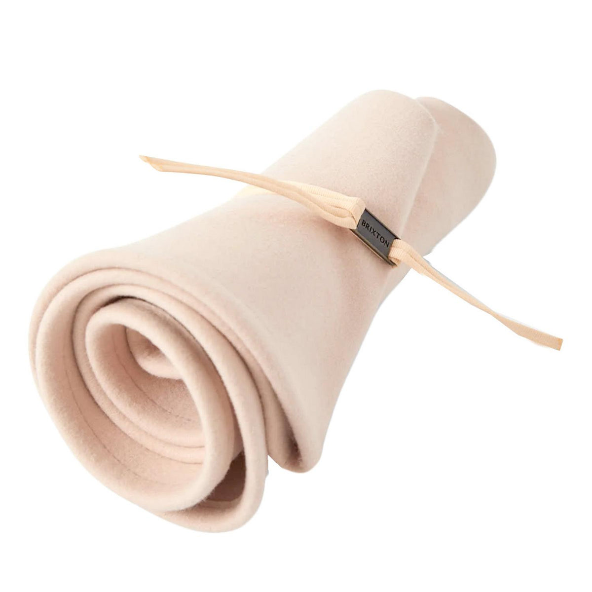 BRIXTON HATS | Juniper Packable Wool Felt Fedora Hat | 123935 | detailone | BLUSH