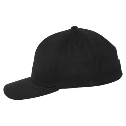 Kangol | Logo Wool Flexfit Fitted Baseball Cap | 201104 | profile | BLACK