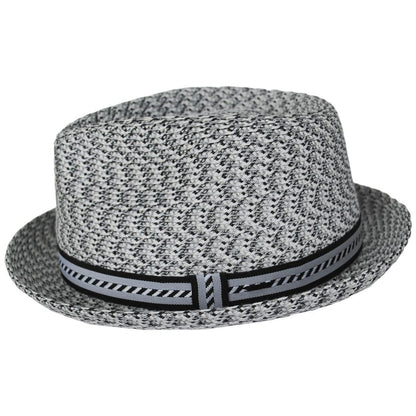 Bailey 1922 | Mannes Poly Braid Fedora Hat - Classic | 127844 | profile | LIGHT GREY MULTI