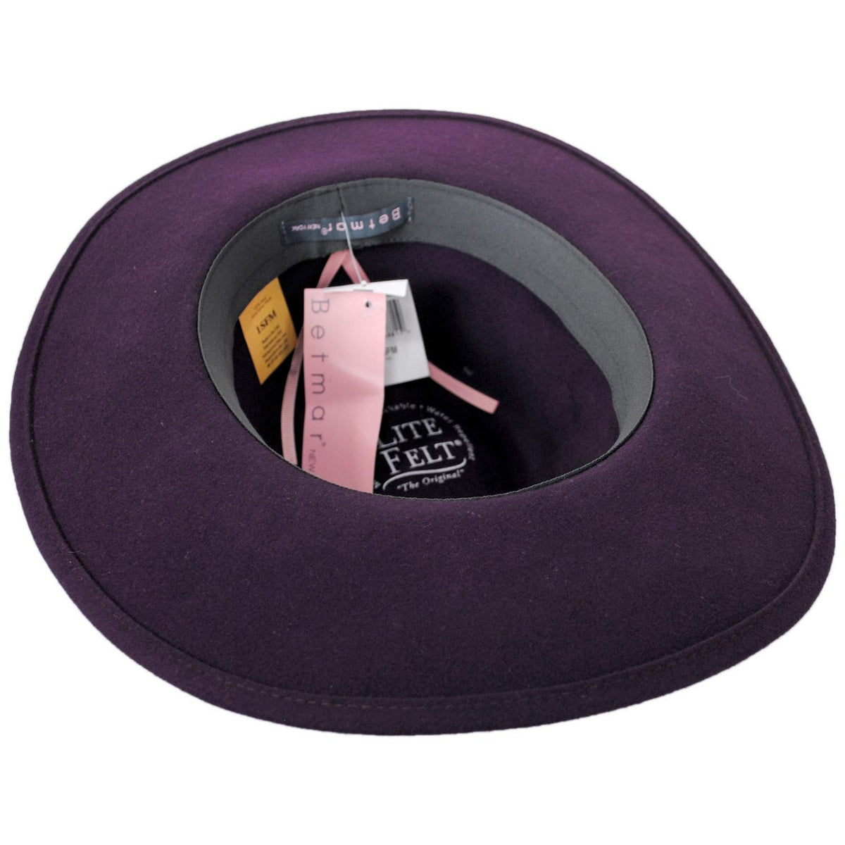 Betmar | Katie Wool Felt Safari Fedora Hat | 123175 | under | PLUM