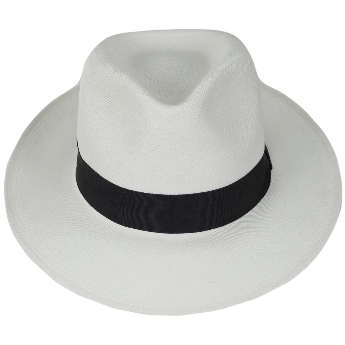 Jaxon Hats | Novo Grade 8 Panama Straw Fedora Hat | 127120 | front | BLEACH