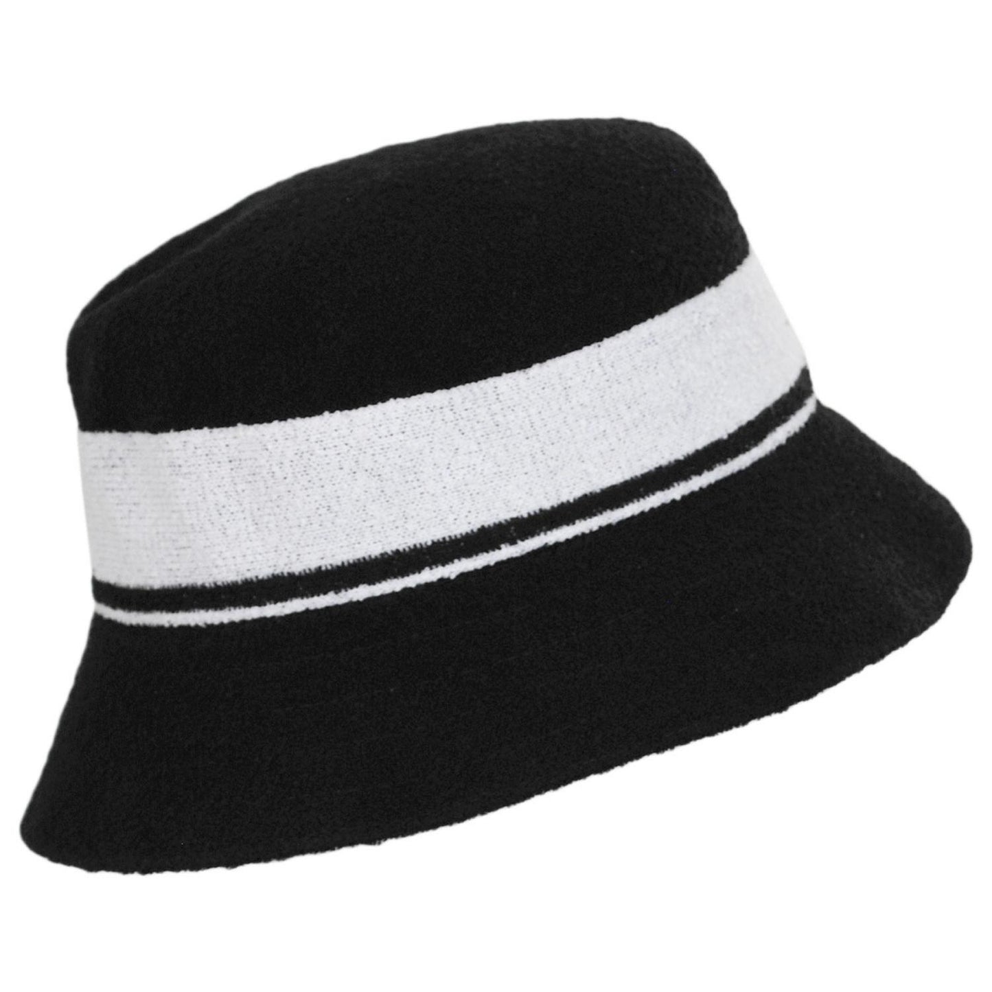 Kangol | Bermuda Stripe Bucket Hat | 185729 | profile | BLACK