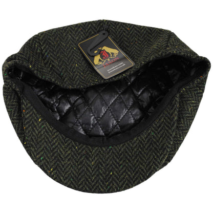 Jaxon Hats | Cambridge Herringbone Wool Newsboy Cap | 167778 | under | GREEN