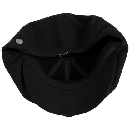 BRIXTON HATS | Brood Cotton Canvas Sherpa Lined Newsboy Cap | 161562 | under | BLACK