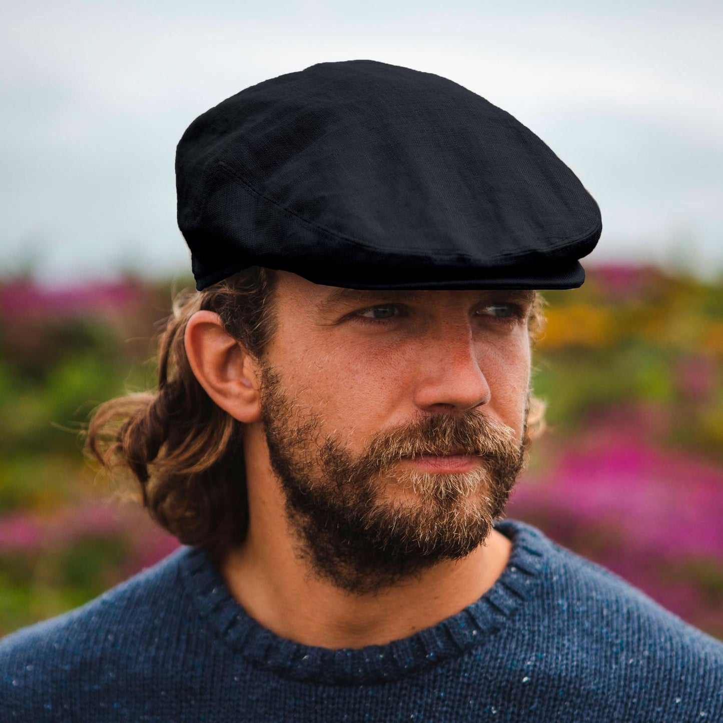 Jaxon Hats | Linen and Cotton Ivy Cap | 167732 | lsmone | BLACK