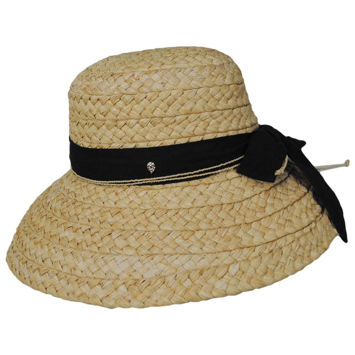 Helen Kaminski | Classic 5 Raffia Wide Braid Sun Hat | 120802 | profile | NATURAL/BLACK