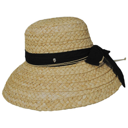 Helen Kaminski | Classic 5 Raffia Wide Braid Sun Hat | 120802 | profile | NATURAL/BLACK
