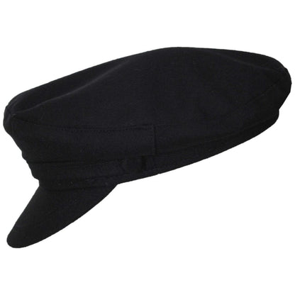 Jaxon Hats | Wool Fiddler's Cap | 181010 | profile | BLACK