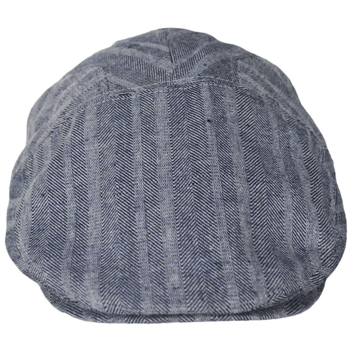 Bailey 1922 | Hulett Cotton Blend 5 Panel Ivy Cap | 167225 | front | NAVY HERRINGBONE